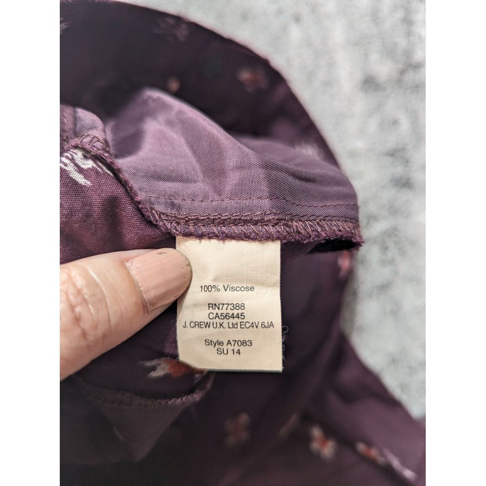 Madewell 1937 Pleated Tapered Leg Pants Women's Size 4 Purple - Picture 4 of 14